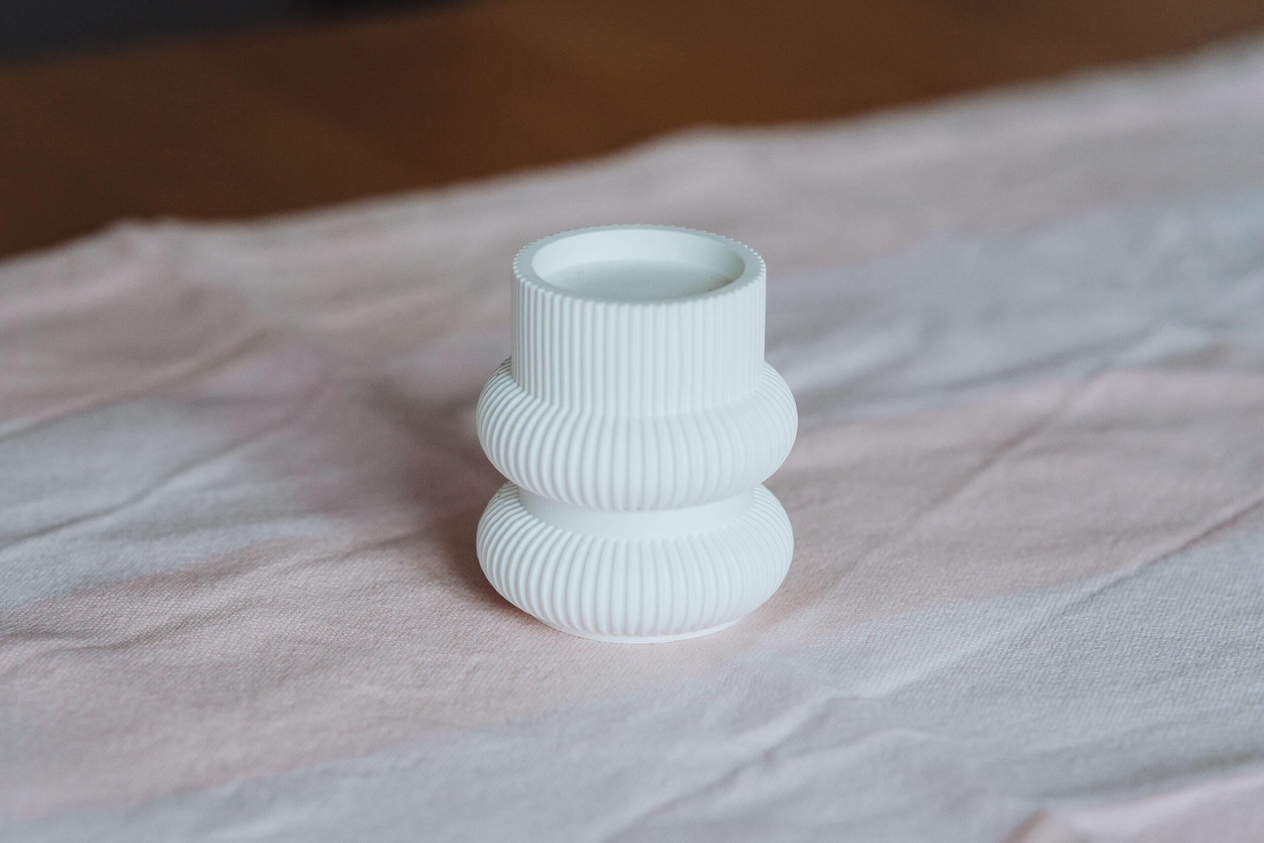 Teelichthalter geriffelt